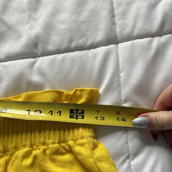 J Crew Skirt Womens Size 00 Yellow Linen Blend Pockets Pull On Beach Boho Hippie - Picture 5 of 10